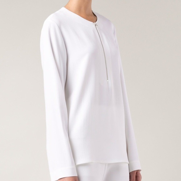 Stella McCartney Tops - STELLA MCCARTNEY White Zip Blouse Top